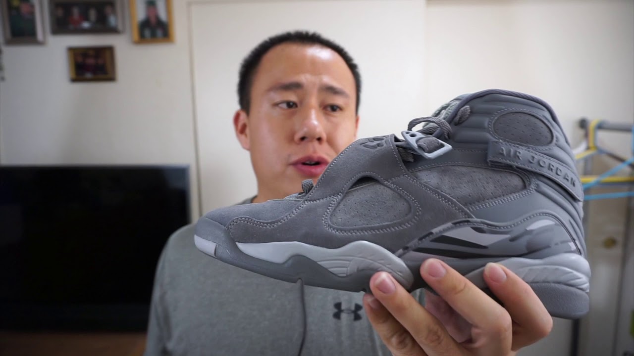 cool grey 8s on feet