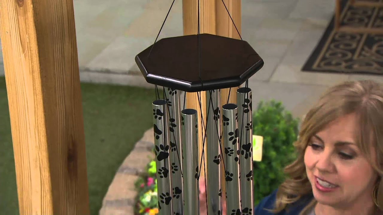 paw print wind chime