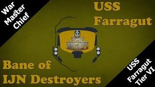 World of Warships: Tier VI USS Farragut Gameplay
