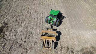 Filling a Low Spot in a Corn Field - with the Strobel Forced Ejection Scraper.  STEP #1