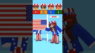 Minecraft USA Flag Emoji Choice Challenge! 🇺🇸😱 #Shorts #gaming #minecraftshorts