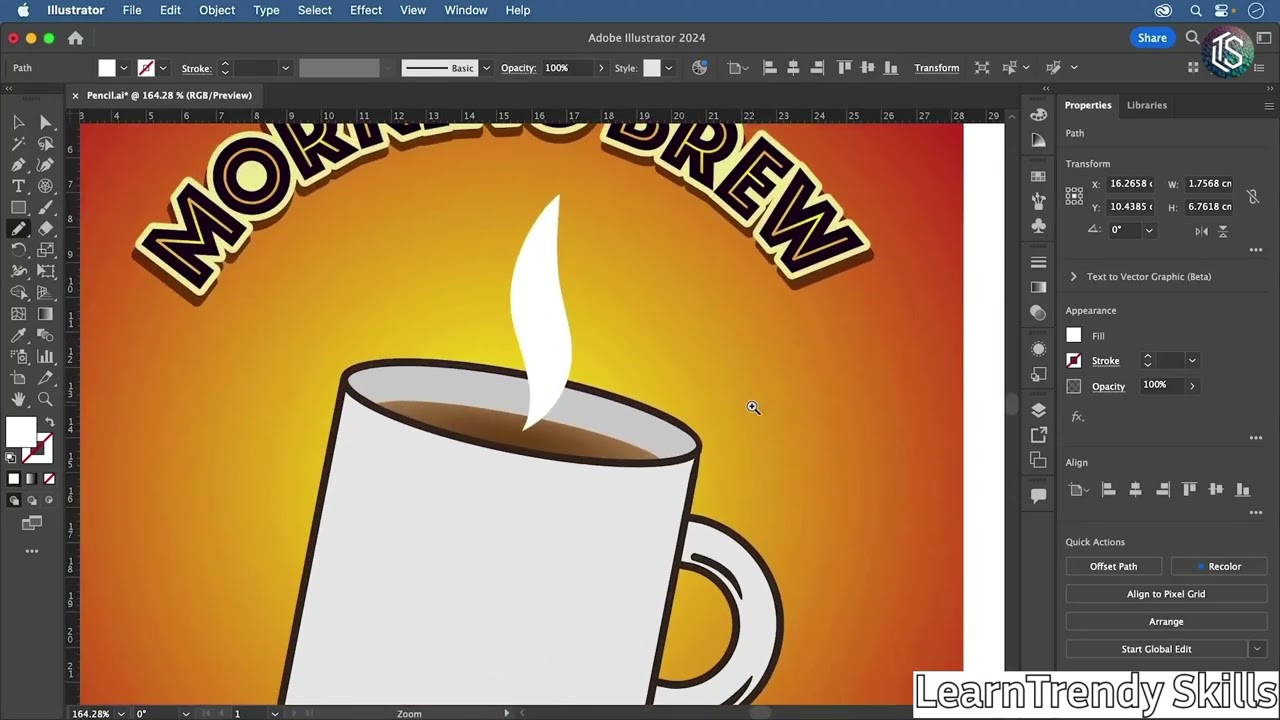 How to Use the Pencil Tool in Adobe Illustrator | Smooth Freehand Drawing Tutorial