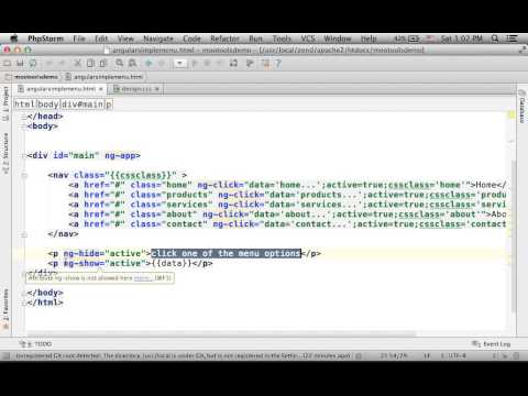 Simple Menu Navigation in AngularJS