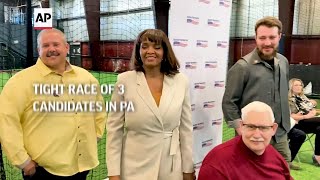 Tight race of 3 candidates in PA Senate primary