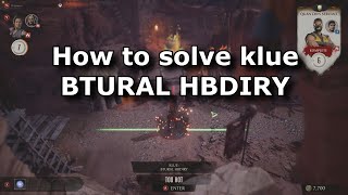 MK1 Invasions - How to solve klue BTURAL HBDIRY  in Tarkatan Colony mesa (Season of Reptile)