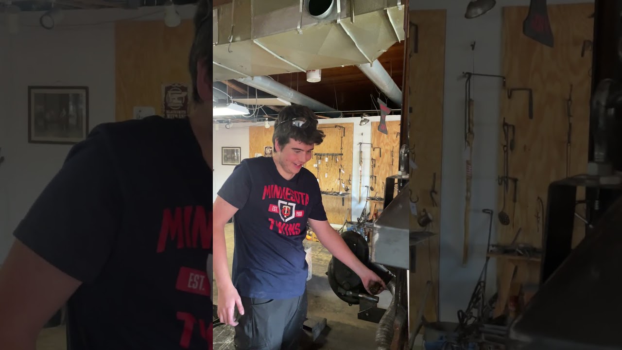 Heating up the forge #blacksmith #metalforging