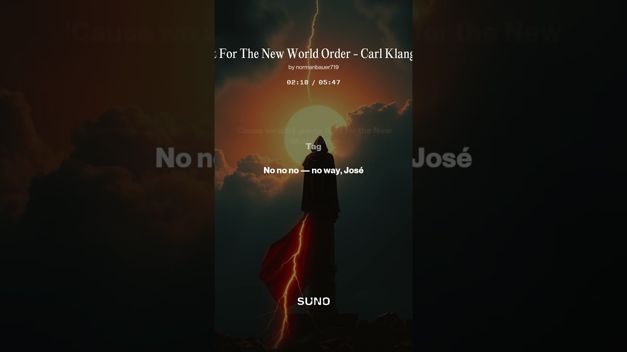 We Aint Gonn Fight For The New World Order   Carl Klang   AI Remix   Metal