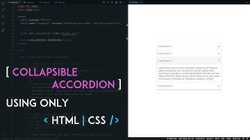 COLLAPSIBLE ACCORDION - Using Only HTML | CSS