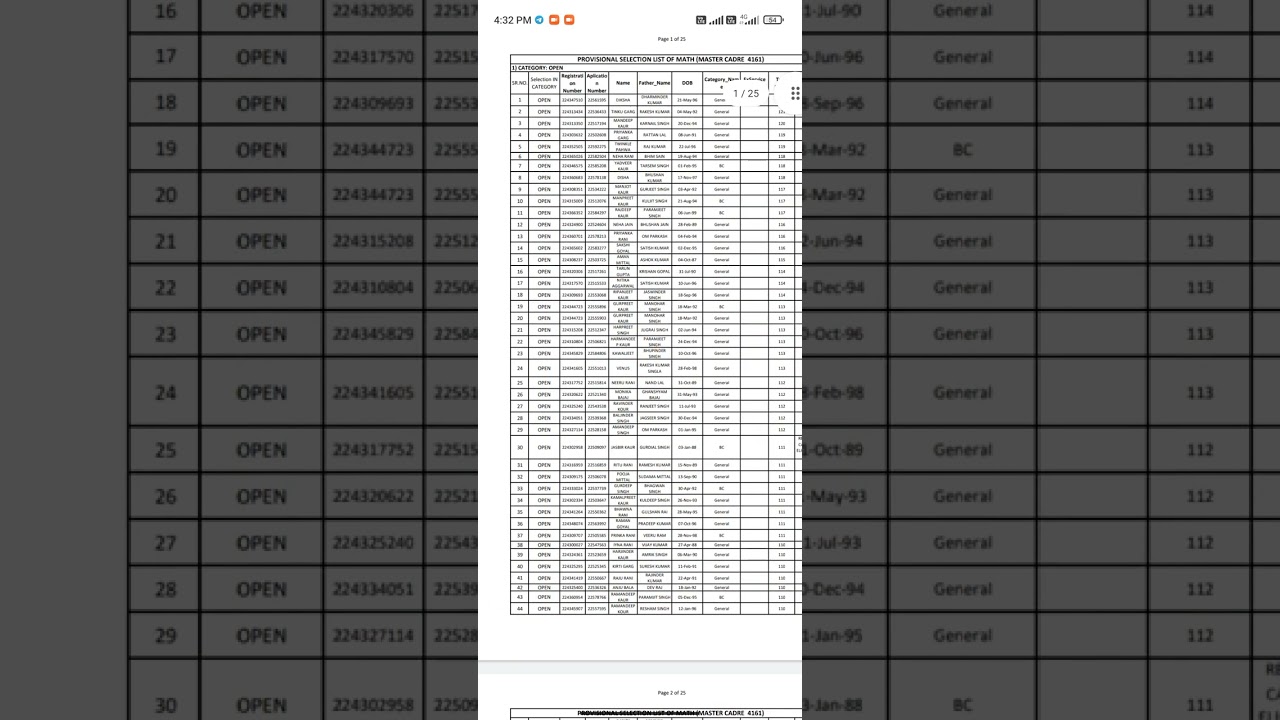 Master cadre Math selection final list out👍
