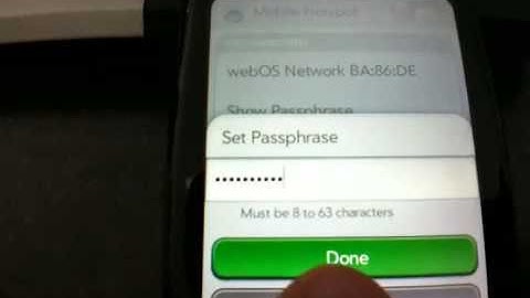 Mobile Hotspot app on the Palm Pre Plus