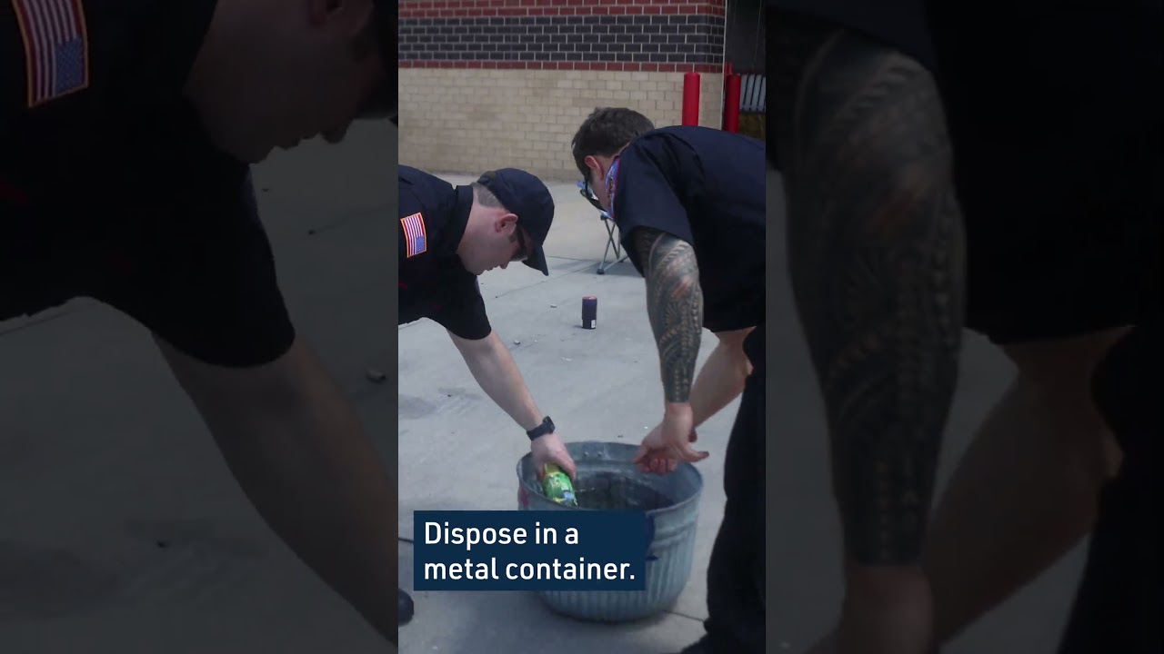 Safely Extinguishing Used Fireworks