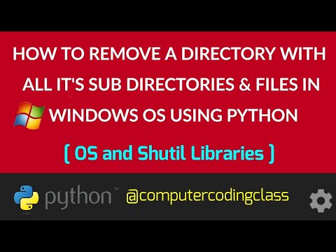 How to Remove Directory with Files in Python | How to Remove Folder with Files in Python | Python 3