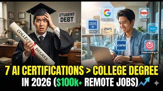7 AI Certifications Worth More Than a Degree in 2026 ($100k+ Remote Jobs)