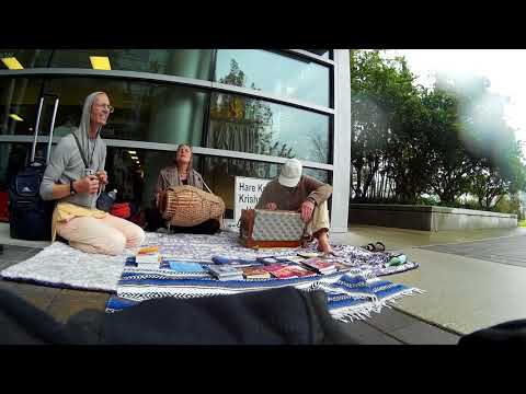 Amrita Keli Devi Dasi Chants Hare Krishna Outside UNF Bookstore