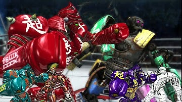 REAL STEEL-Noisy Boy vs Metro & Ambush & Midas & Twin Cities & Atom & Zeus(ЖИВАЯ СТАЛЬ)