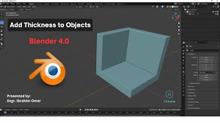 Add Thickness to Objects Blender 4.0 | Extrude Faces Along Normals | Solidify Modifier Blender 4.0