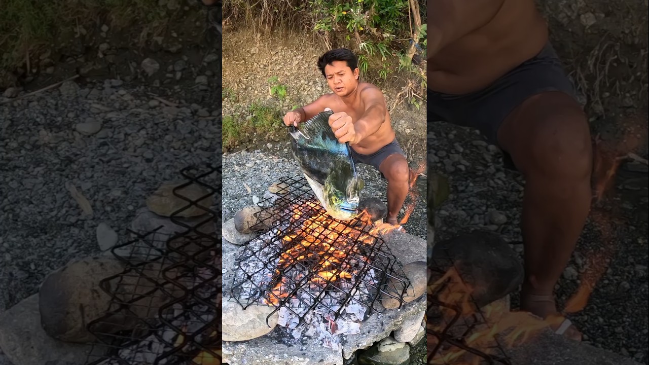 Grilled 10KG Giant Dorado Fish! 🔥