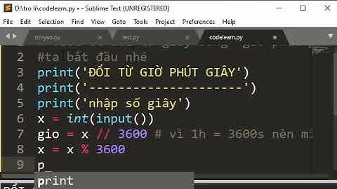 Chuyển đổi giây sang giờ phút | Python