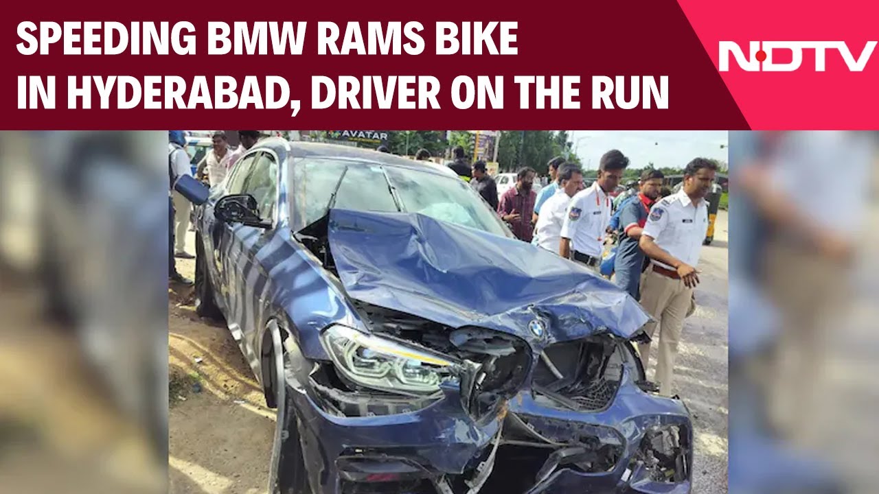 Hyderabad BMW News | Speeding BMW Rams Bike In Hyderabad. Woman Injured ...