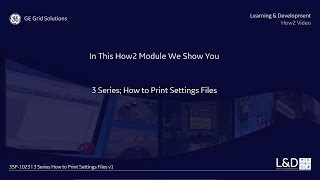 3SP-1023 l 3 Series How To Print Settings Files v1