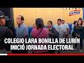 🔴🔵 Colegio Lara Bonilla de Lurín inició jornada electoral sin todas sus mesas instaladas
