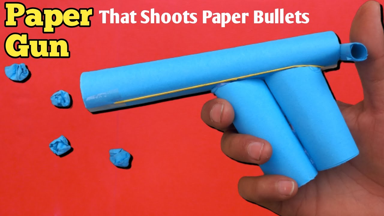 How To Make a Paper Gun That Shoots Paper Bullets easy YouTube