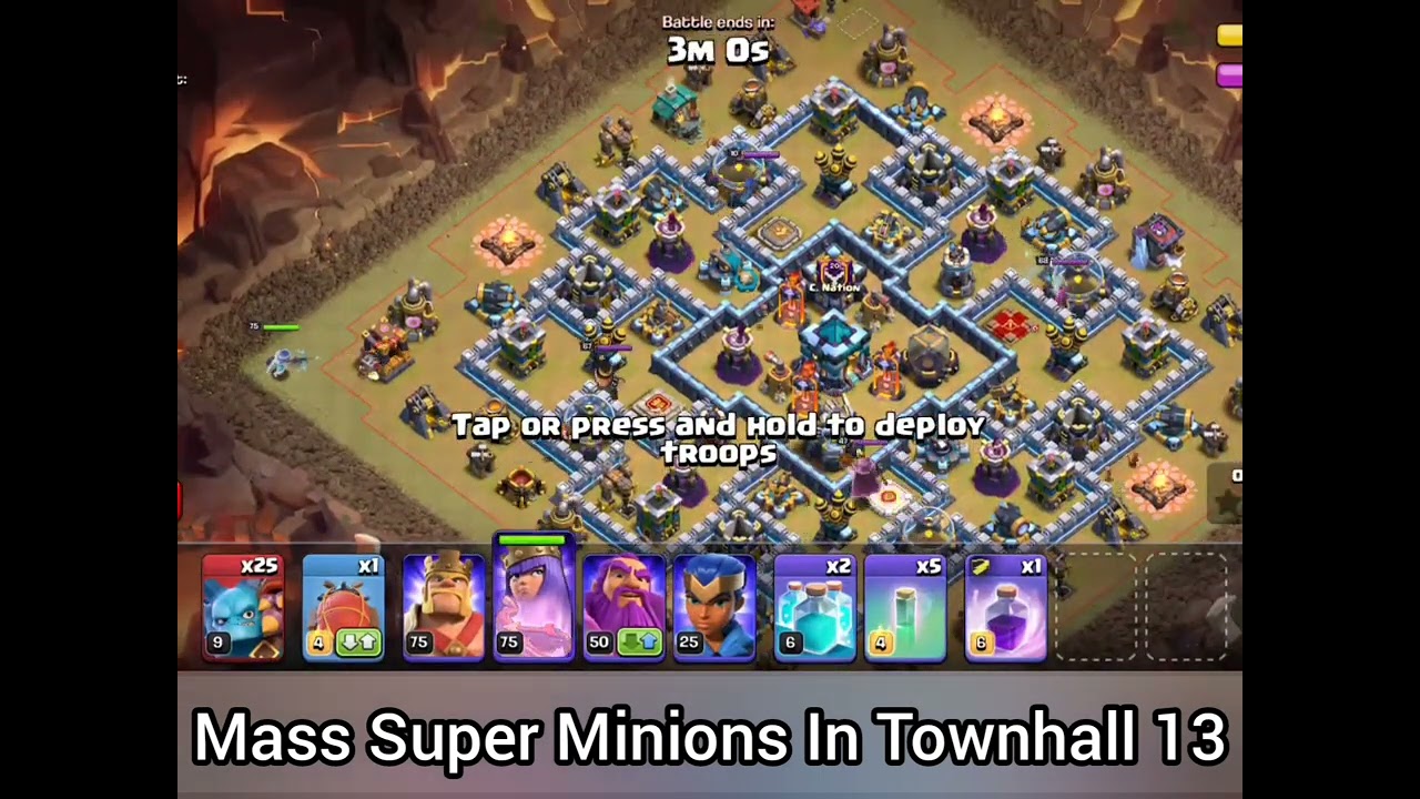Mass Super Minions In Townhall 13