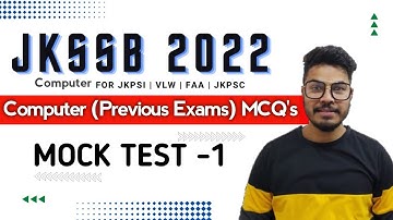 Computer (Mock Test-1) for jkpsi exam by satish sir || Computer previous mcqs  jkssb online tutorial