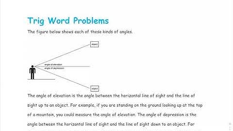7.5 Trig Word Problems Video 1