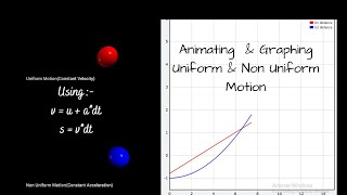 How to animate uniform and non uniform motion vpython :15