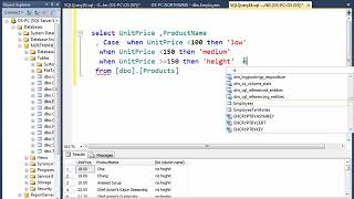 Case when - create schema - fileGroups - union - intersect