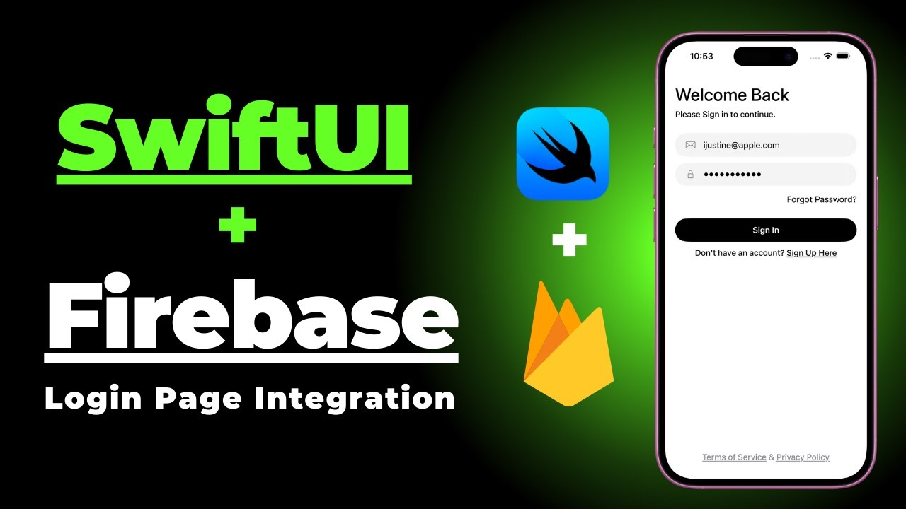 Email Login Page Firebase Integration - SwiftUI Tutorials - Firebase iOS - PT2