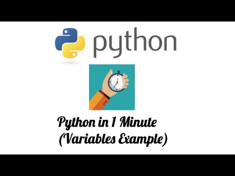 Python in 1 Minute - Variables Example