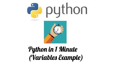 Python in 1 Minute - Variables Example