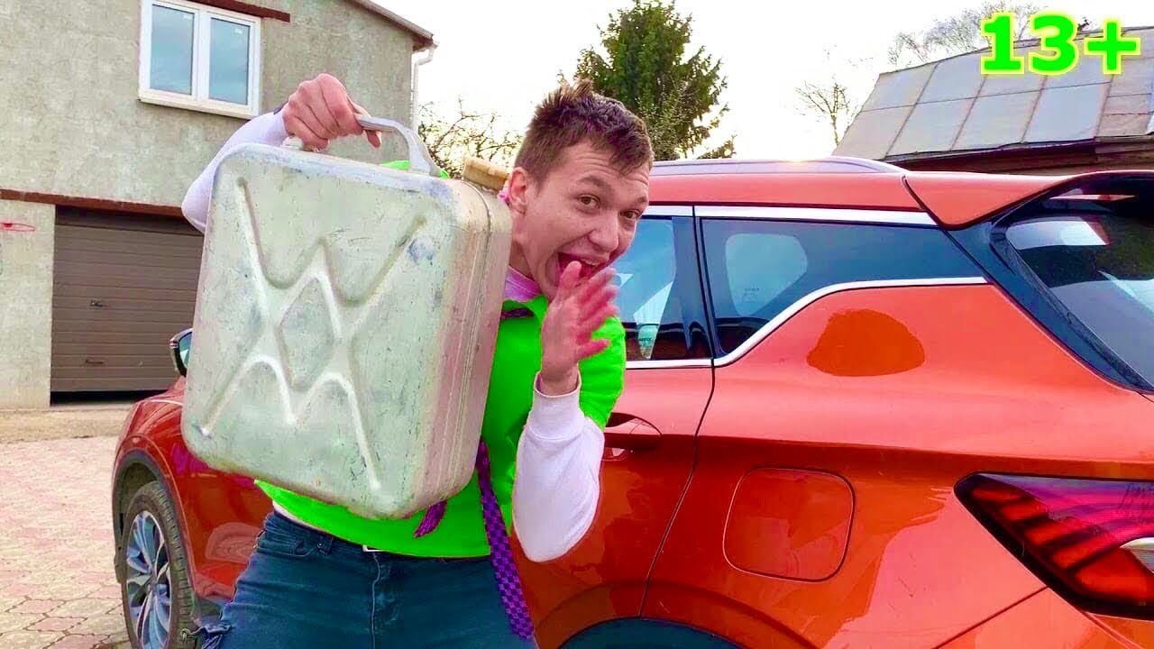 Yellow Man on dirty car VS Mr. Joe sealed door of SUV with Scotch Tape 13+