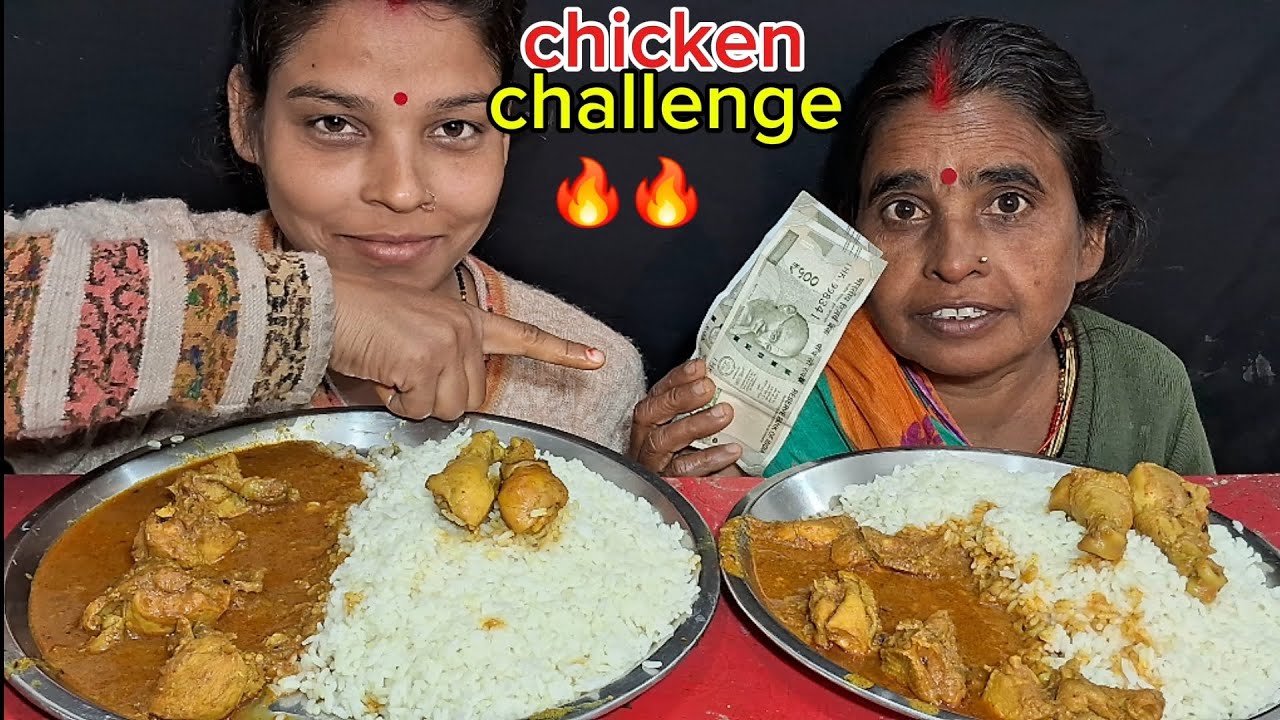 Chicken 🍗  challenge  🔥  rice and  chicken 🐔  500 hundred challenge  💯 