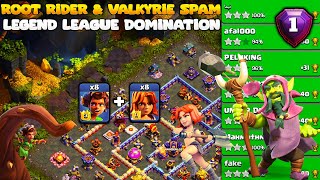 Root Rider Valkyrie Spam With Warden Walk Legend League Live Attack April Season Day 