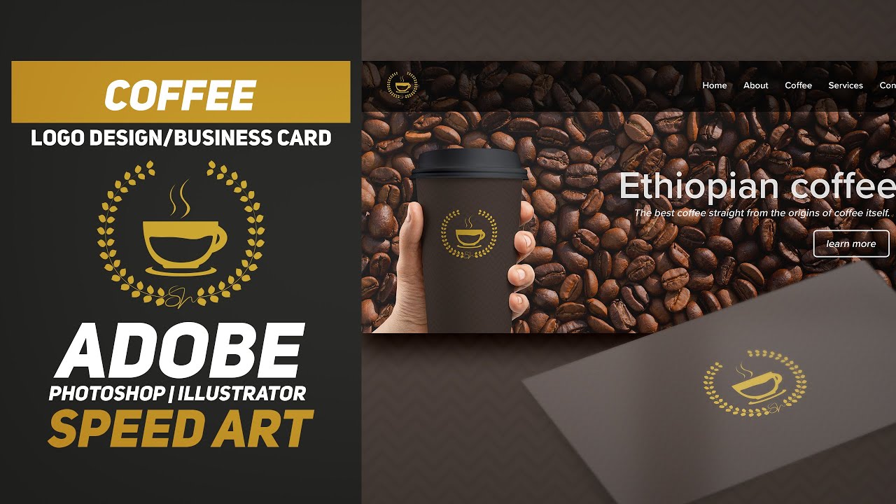 Coffee Logo Design Speed Art Adobe Illustrator Photoshop CC Coffee Logo Design Speed Art Adobe Illustrator Photoshop CC