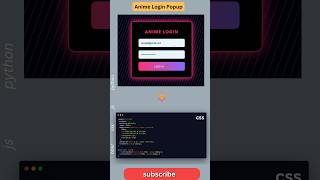 Anime Speedline Login UI ⚡ Insane Popup Effect | HTML CSS JS 🔥 #WebDesign #Frontend #Coding