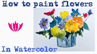 How to paint flowers in watercolor