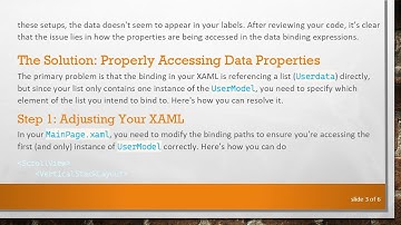 Resolving Databinding Issues in XAML.CS for .NET MAUI Applications
