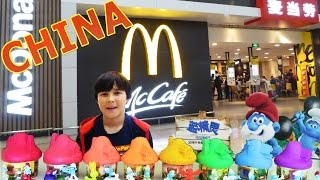 Shopping For Smurfs The Lost Village Happy Meal Toys At Mcdonalds In China