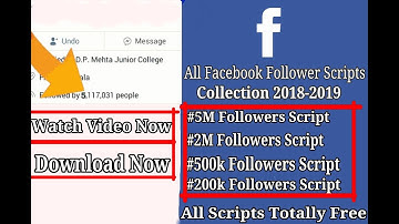 200k / 500k / 5M Facebook Followers Script Free Download | All Facebook Followers Script 2018-2019
