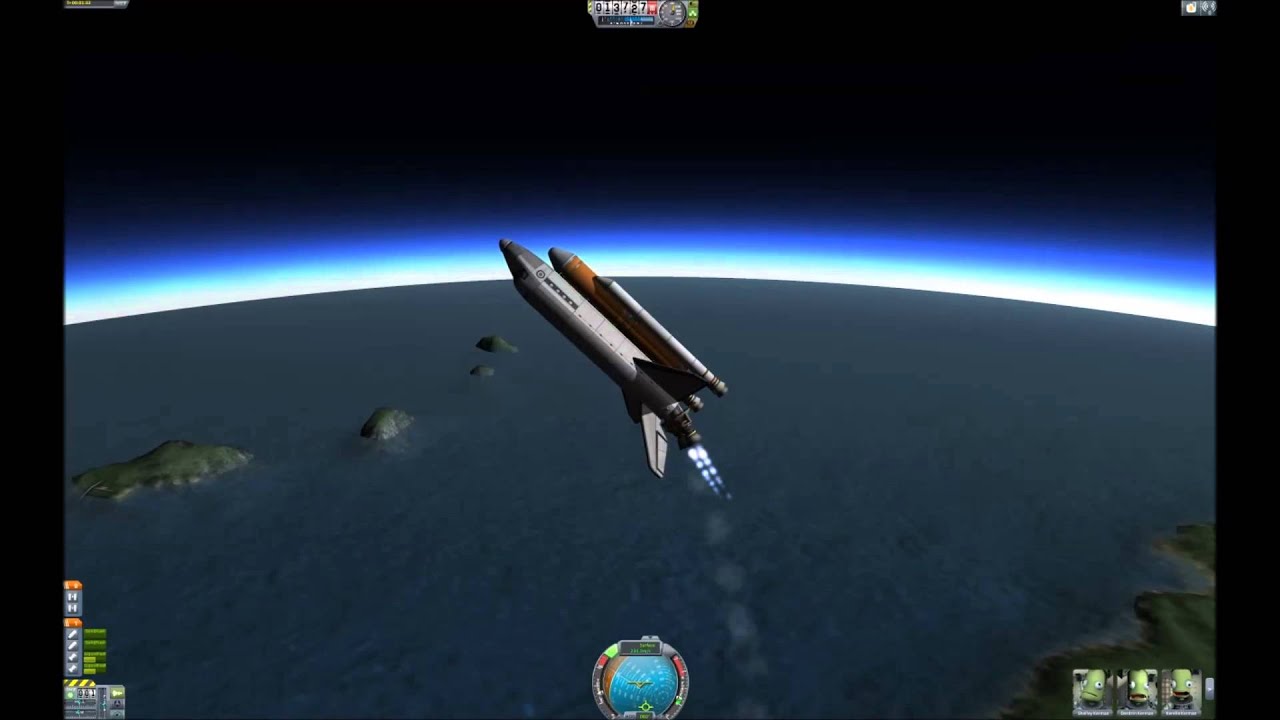 KSP Space Shuttle test launch - YouTube