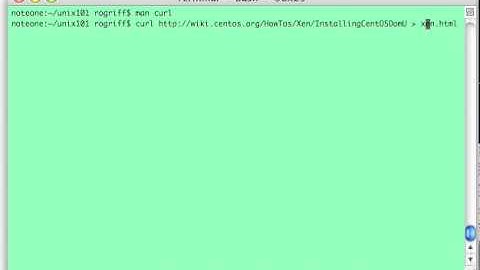 Unix 101 Commands: curl