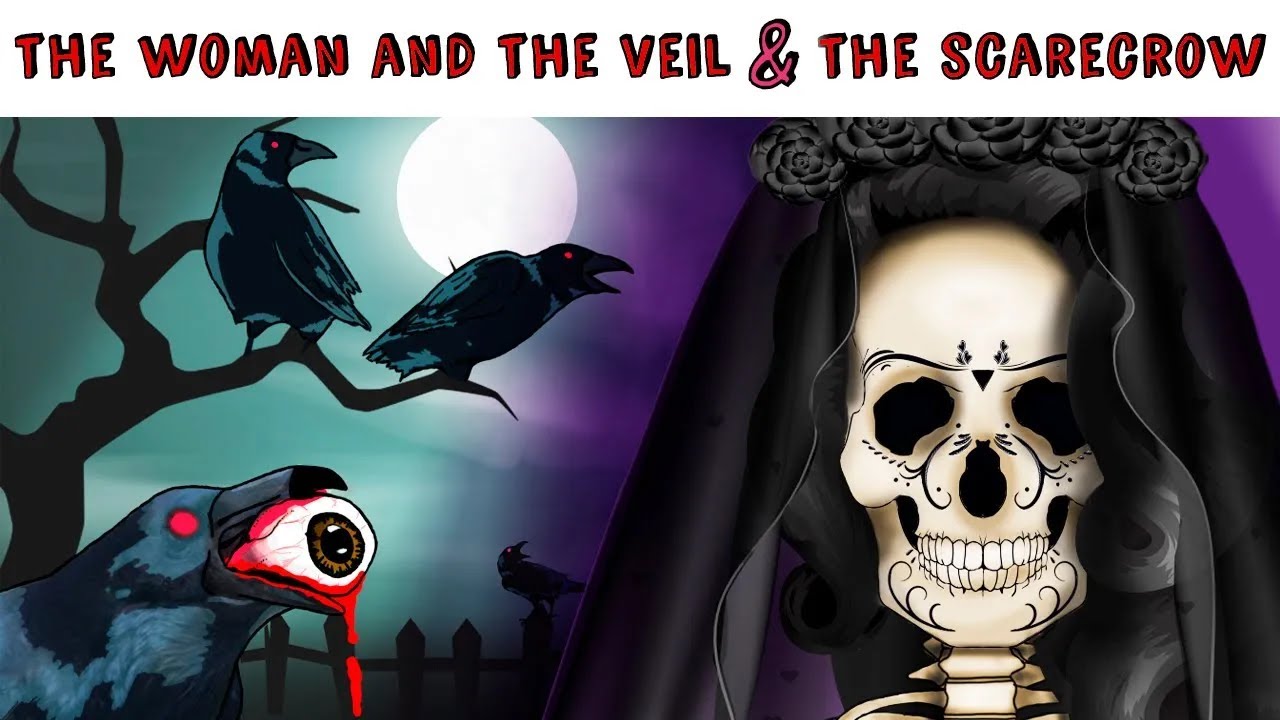 THE WOMAN OF THE VEIL & THE SCARECROW 🎃 Draw My Life Horror Stories ...