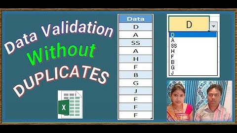 Data Validation Without DUPLICATES | Extract unique items for dynamic data validation drop down list