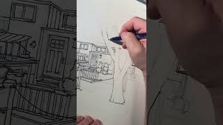 Let’s draw a coffee shop just outside of Nashville. #penandink #ink #coffee #art #creativepassion