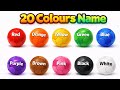 20 Colours Name English and Hindi | Preschool Color Learning 🎨👶 JOJO WALA COLOUR