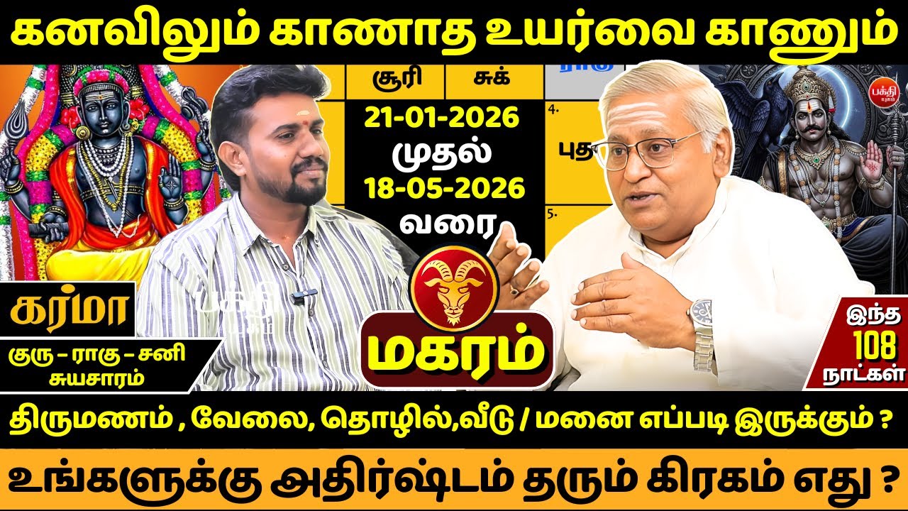 மகரம்  கனவிலும் காணாத உயர்வை காணும் | Magaram | Magara Rasi | Rasipalan | Bakthi Yugam | Jothidam |